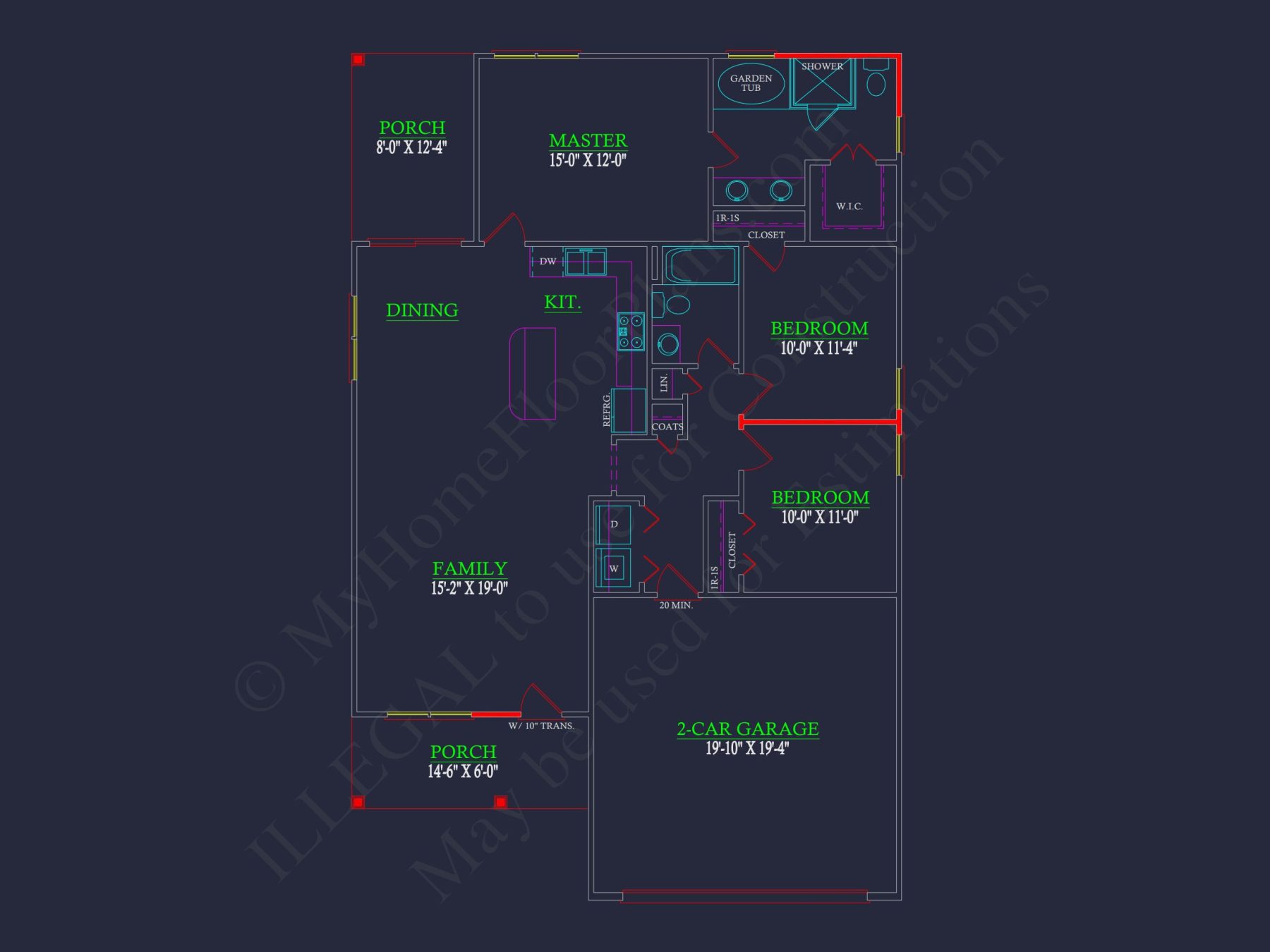 Craftsman-Style house Plan with Open Floor Design and CAD Blueprints
