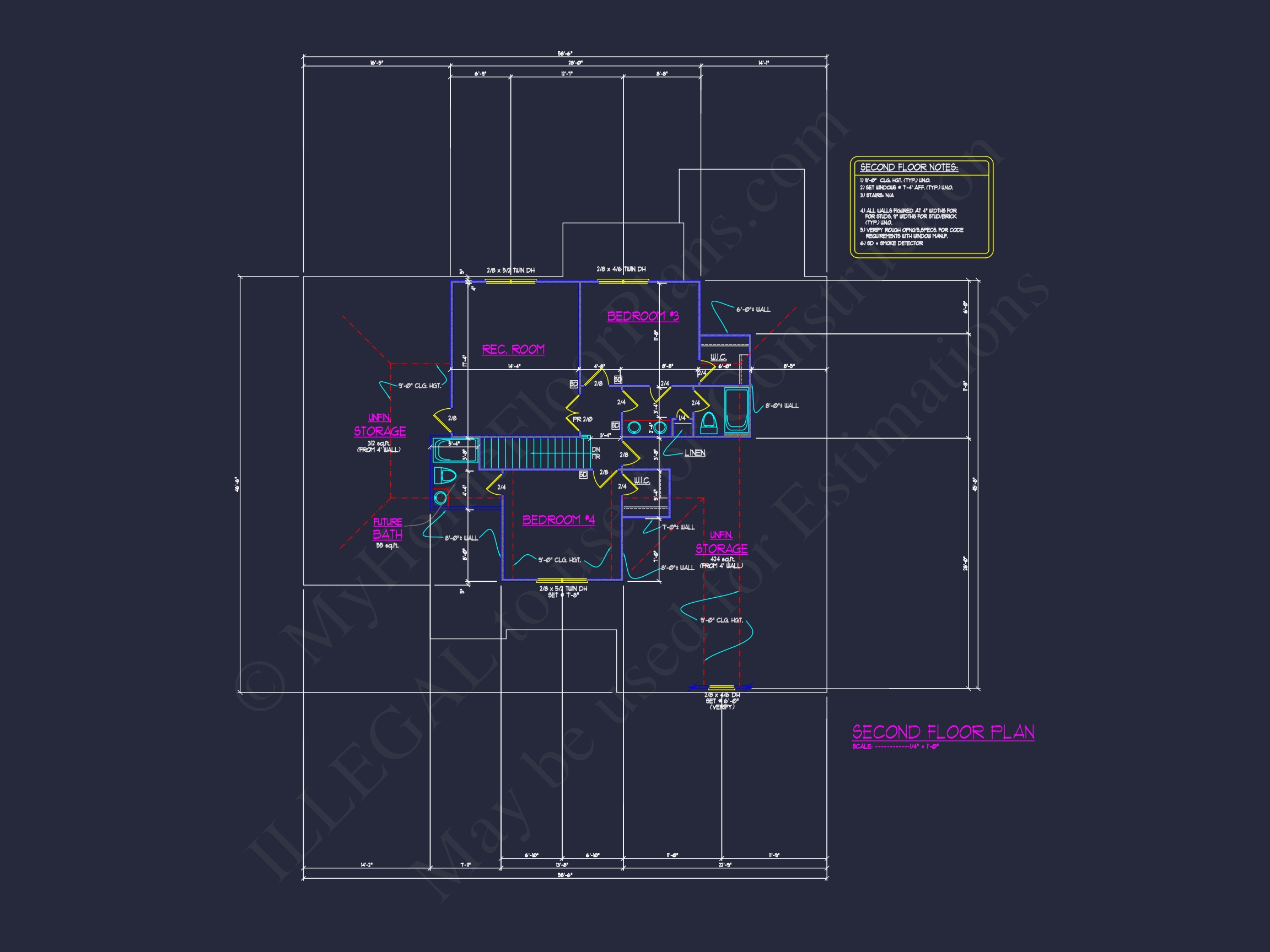 Craftsman and Traditional Home Floor Plan with CAD Designs