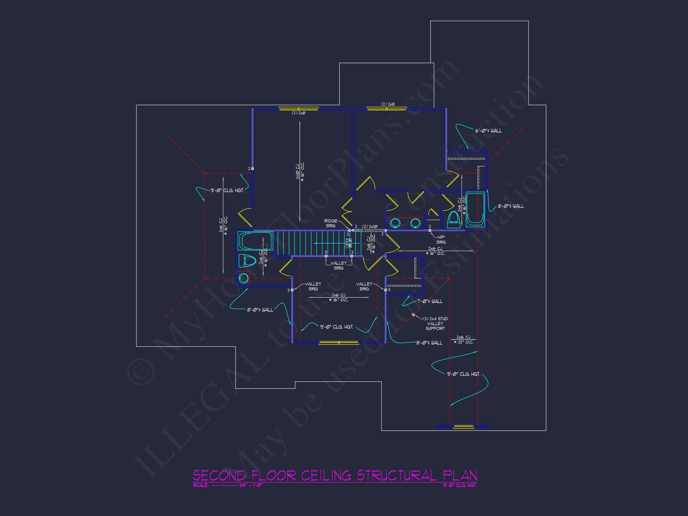 Craftsman and Traditional Home Floor Plan with CAD Designs