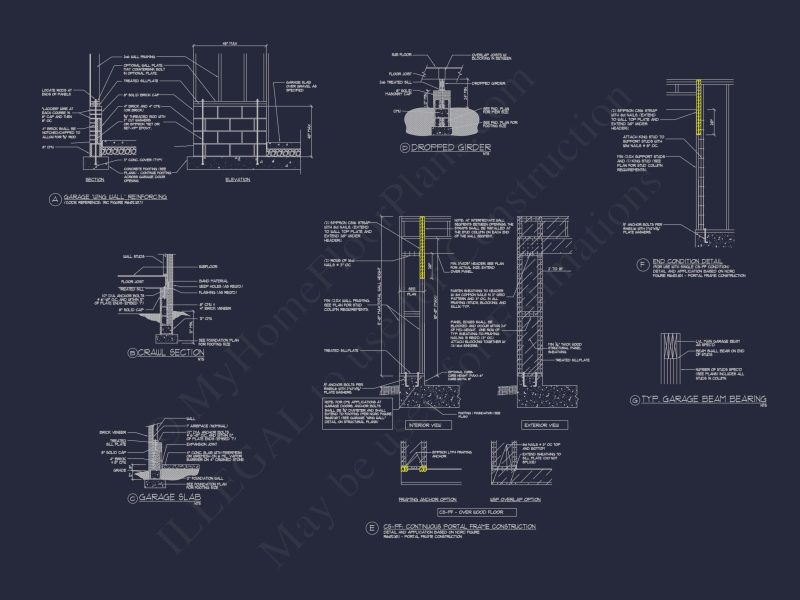 Craftsman and Traditional house Floor Plan with CAD Designs
