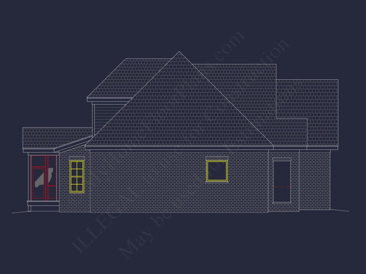 Craftsman and Traditional house Floor Plan with CAD Designs