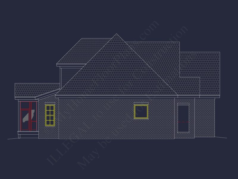 Craftsman and Traditional house Floor Plan with CAD Designs