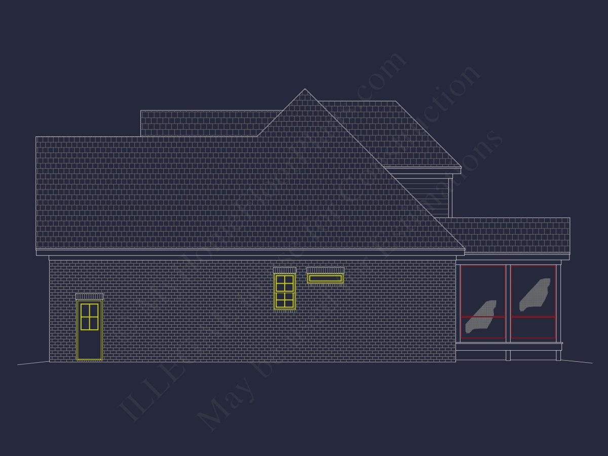 Craftsman and Traditional house Floor Plan with CAD Designs