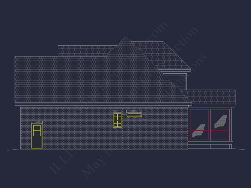 Craftsman and Traditional house Floor Plan with CAD Designs