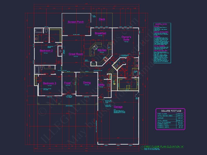 Craftsman house plan floor plan blueprint CAD designs