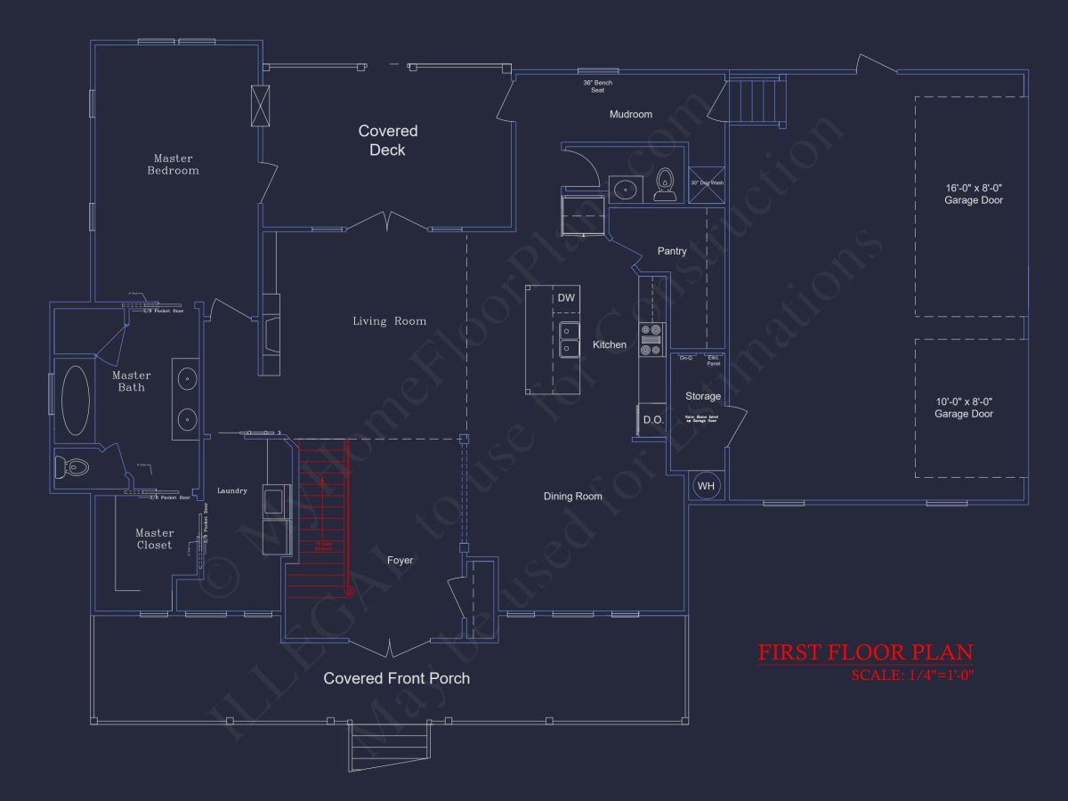 Custom 2-Story house Plan: Architectural CAD Designs & Blueprint