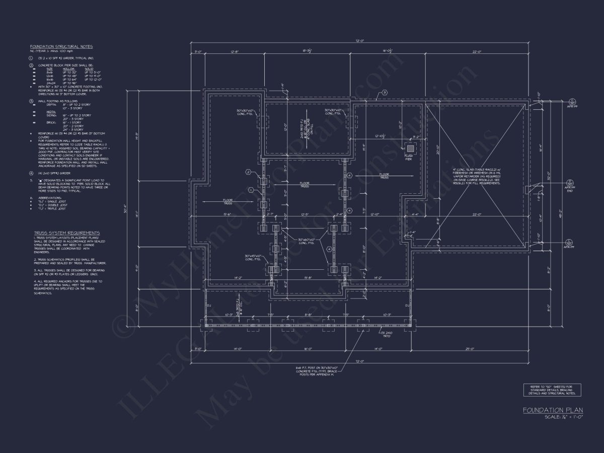 Custom 2-Story house Plan: Architectural CAD Designs & Blueprint
