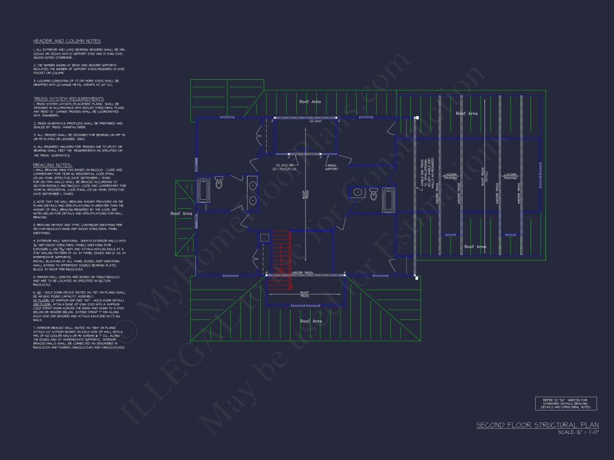 Custom 2-Story house Plan: Architectural CAD Designs & Blueprint