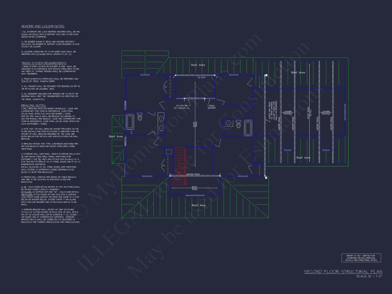 Custom 2-Story house Plan: Architectural CAD Designs & Blueprint