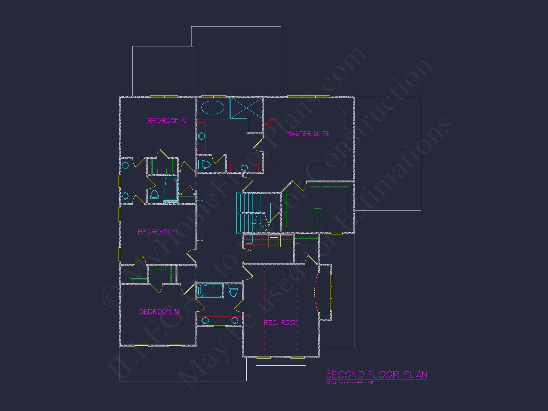 Custom 3-Story house Plan with CAD Designs and Floor Blueprint
