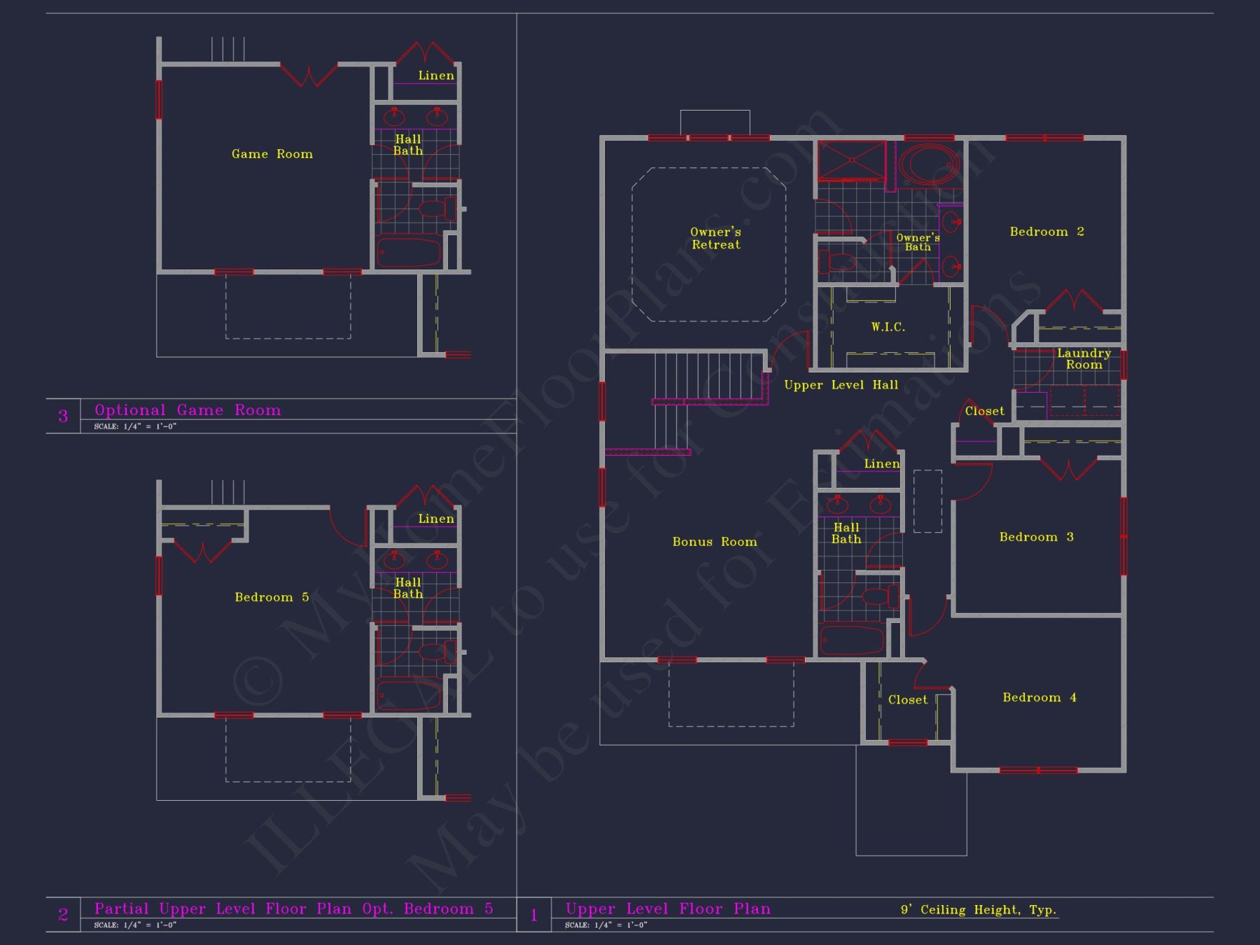 CAD Blueprint for 3-Story Designs