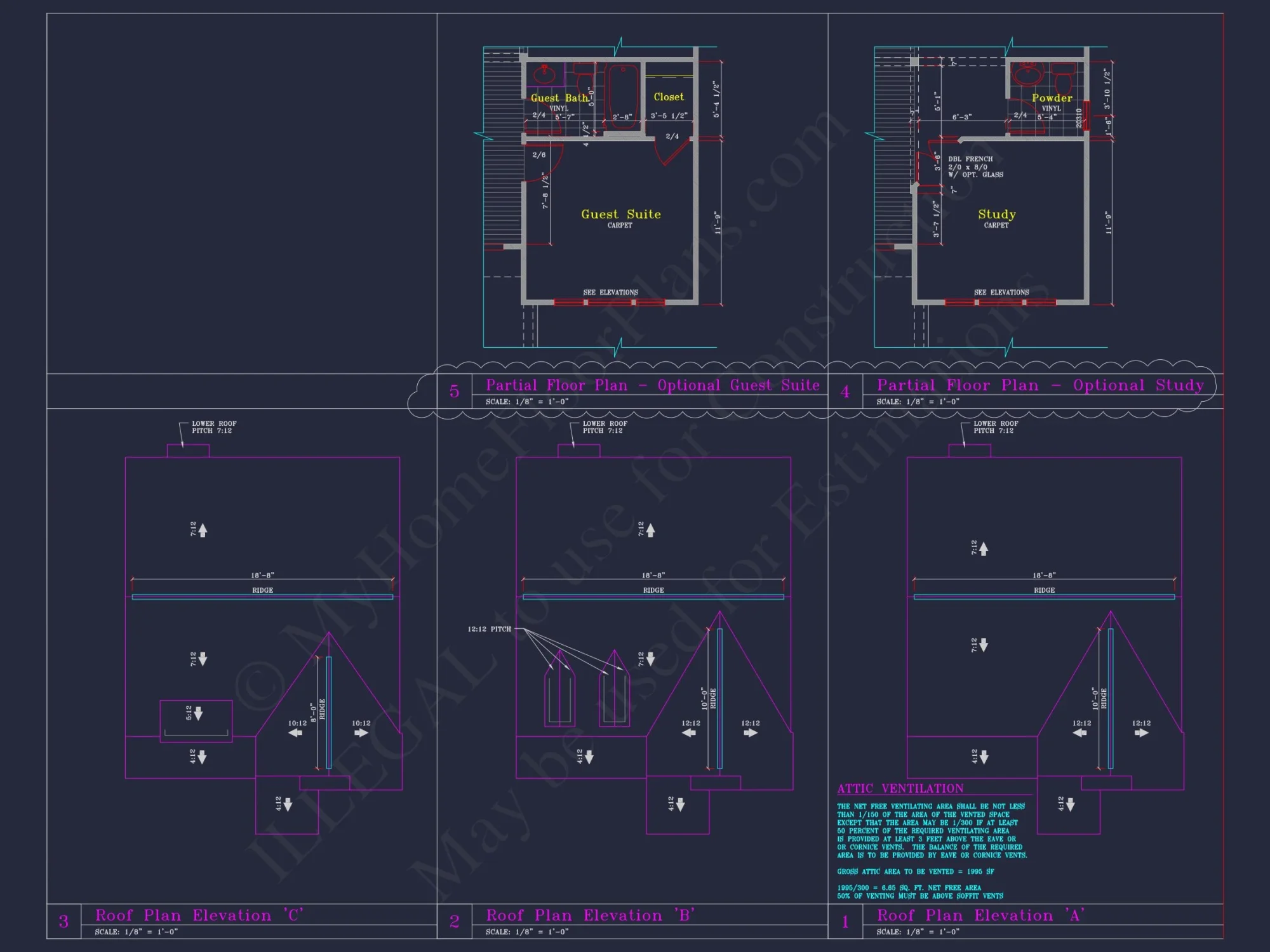 CAD Blueprint for 3-Story Designs