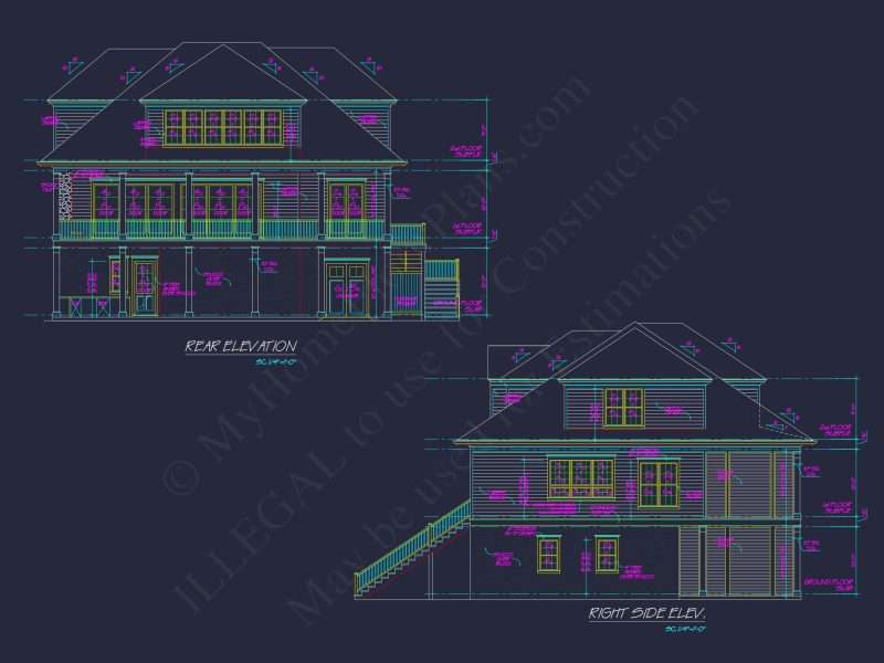 Custom Beach house Floor Plan with 3 Beds and Open Layout
