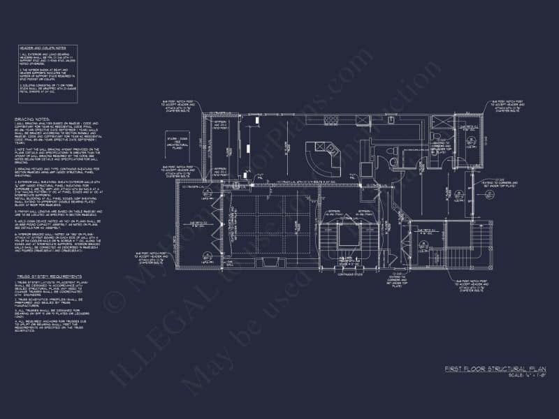 Custom Beach house Plan with 3 Floors, 4 Bedrooms & CAD Design