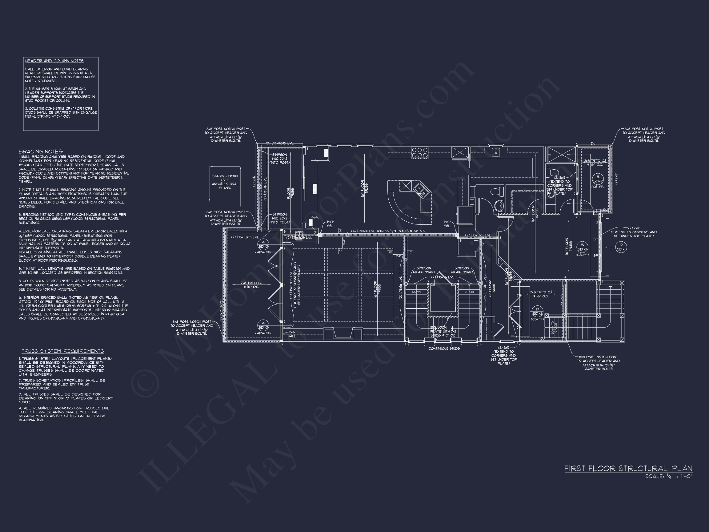 Custom Beach Home Plan with 3 Floors,4 Bedrooms & CAD Design