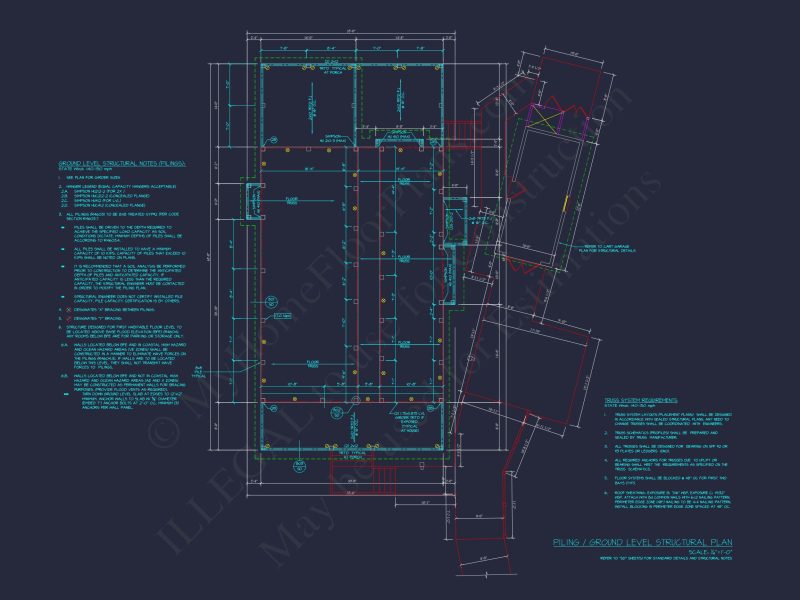 Custom Coastal Craftsman house Plan with Detailed CAD Designs