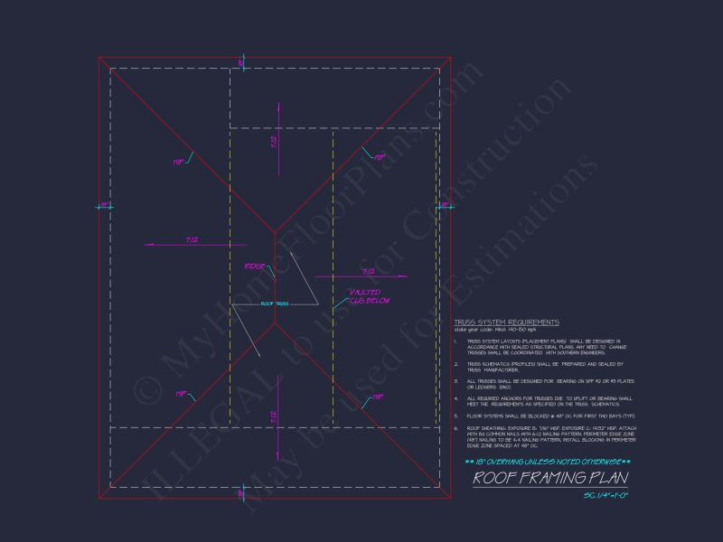 Custom Coastal house Floor Plan with CAD Designs and Blueprints