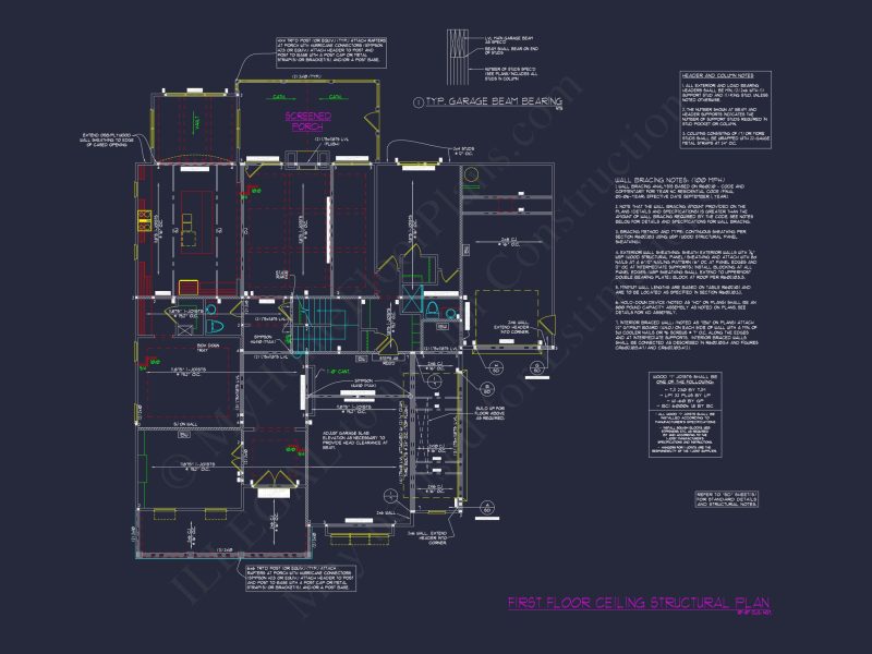 Custom Colonial house Plan with CAD Designs and Blueprints