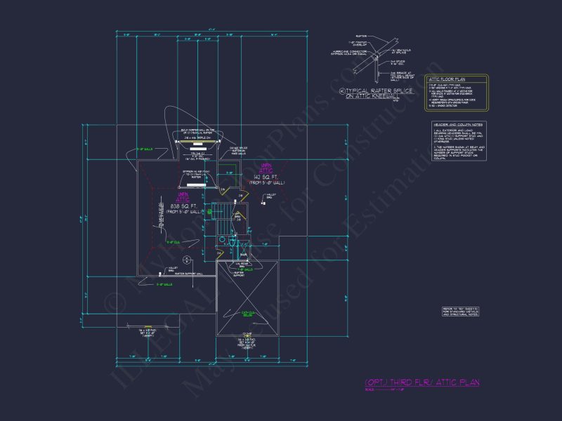 Custom Colonial house Plan with CAD Designs and Blueprints