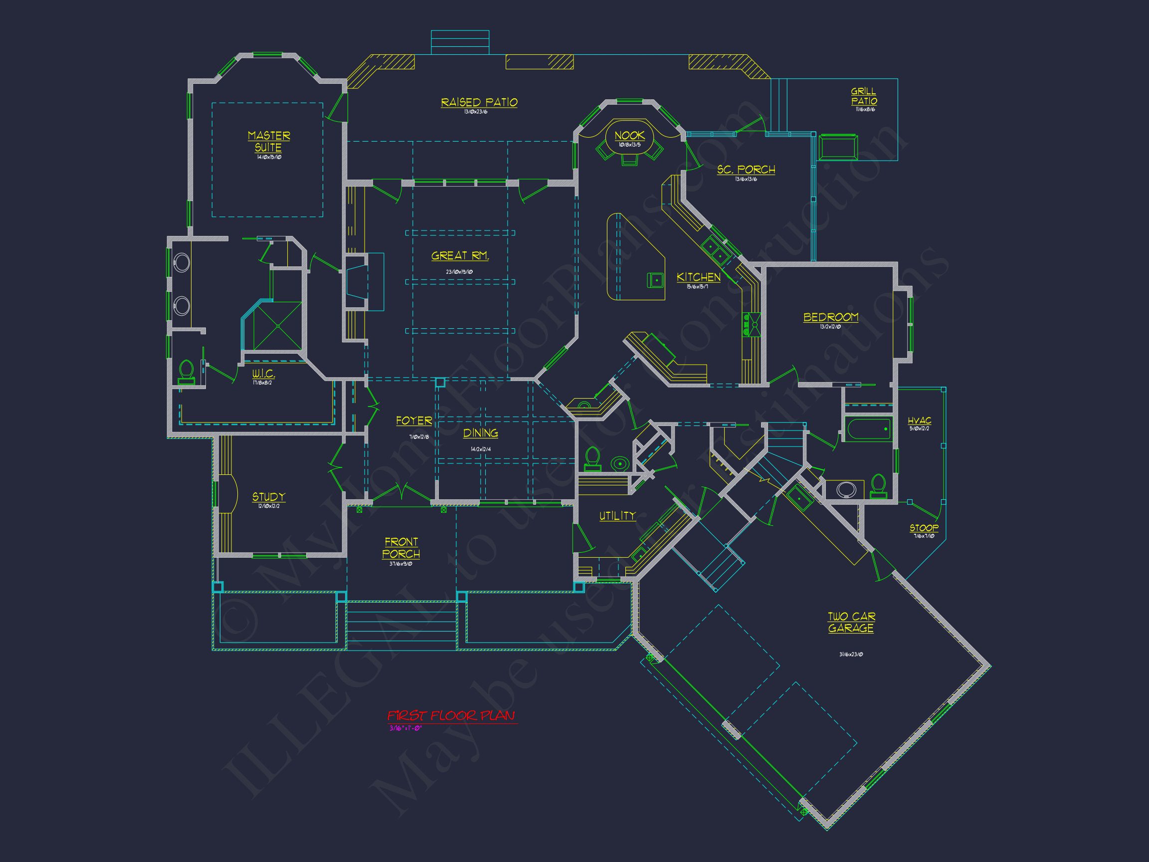 Custom Craftsman house Plan with 3 Beds,CAD Designs & More!