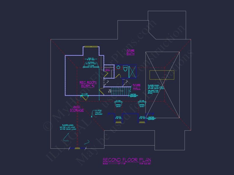 Custom Craftsman house Plan with Detailed Floor Plans, CAD Designs
