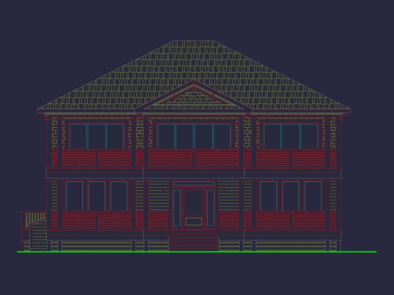 Custom Garage and Cart CAD Blueprint – 3-Bay Architectural Design