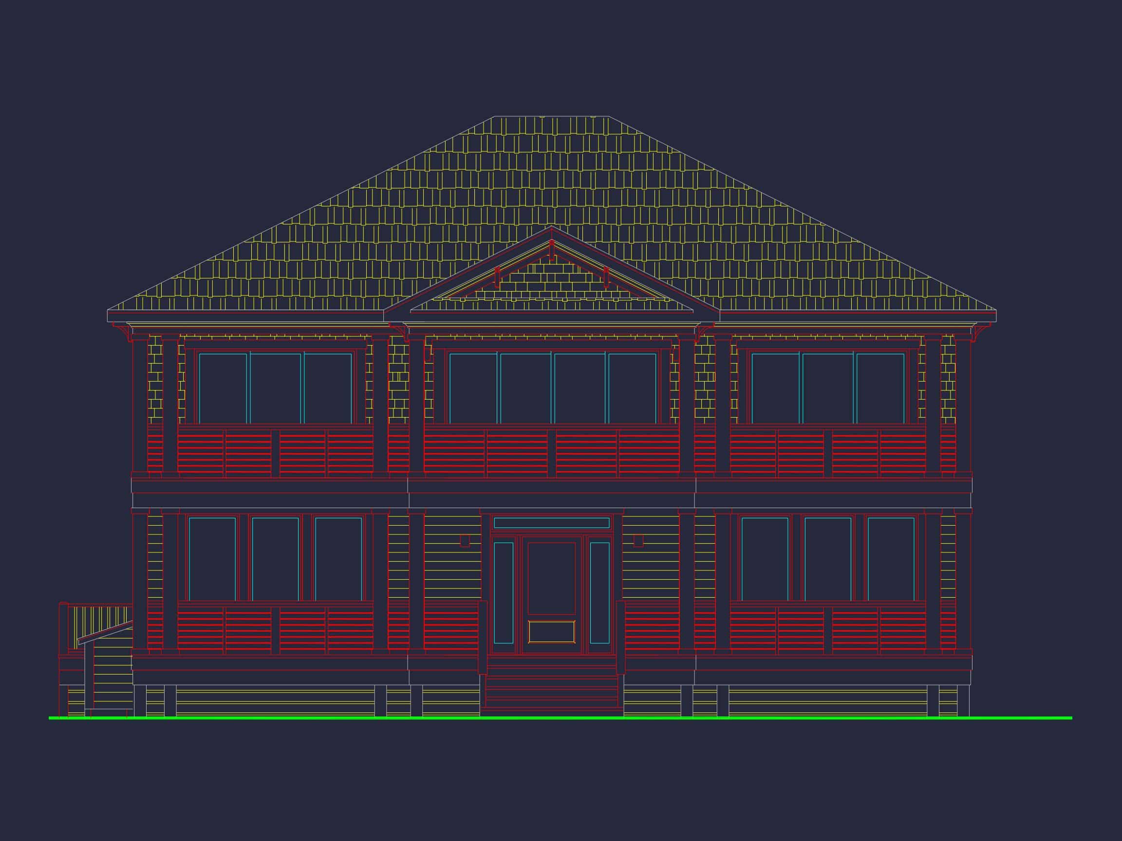 Custom Garage and Cart CAD Blueprint – 3-Bay Architectural Design