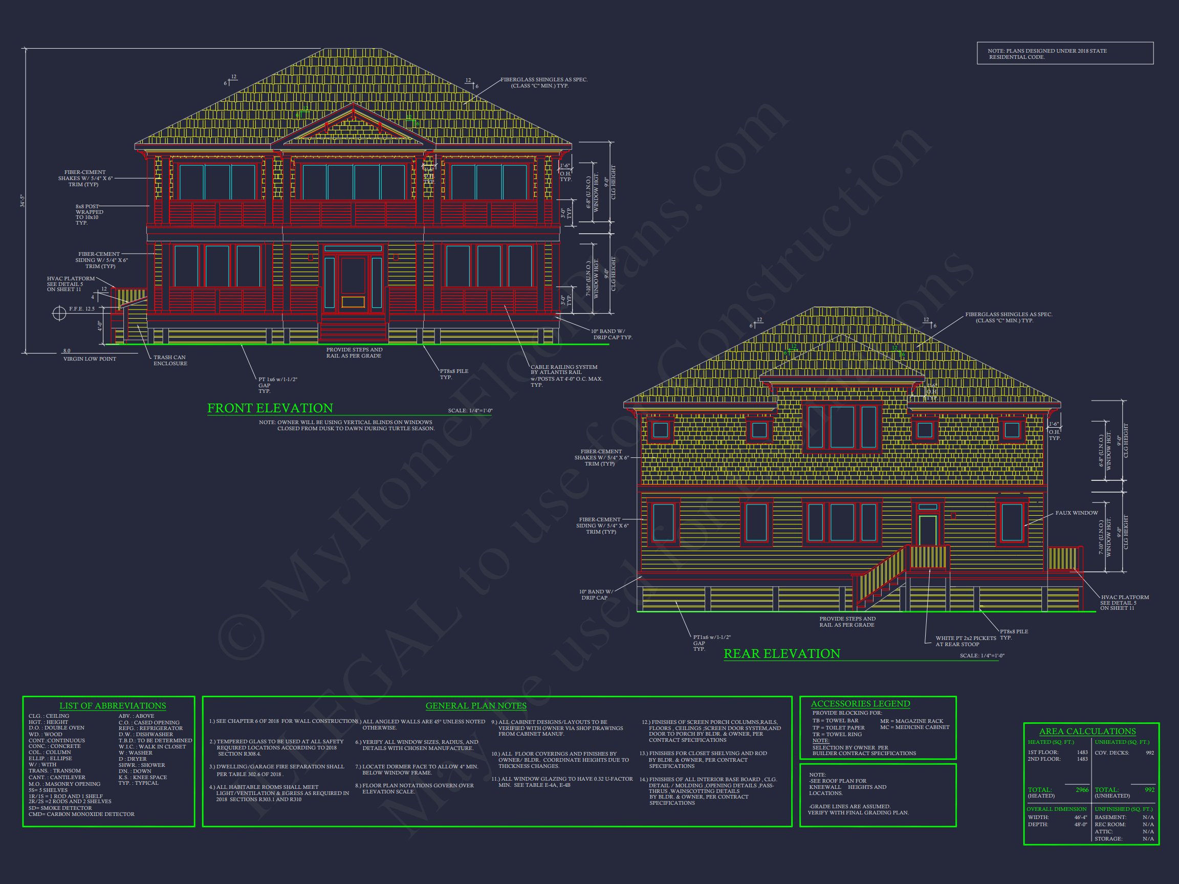 Custom Garage and Cart CAD Blueprint – 3-Bay Architectural Design