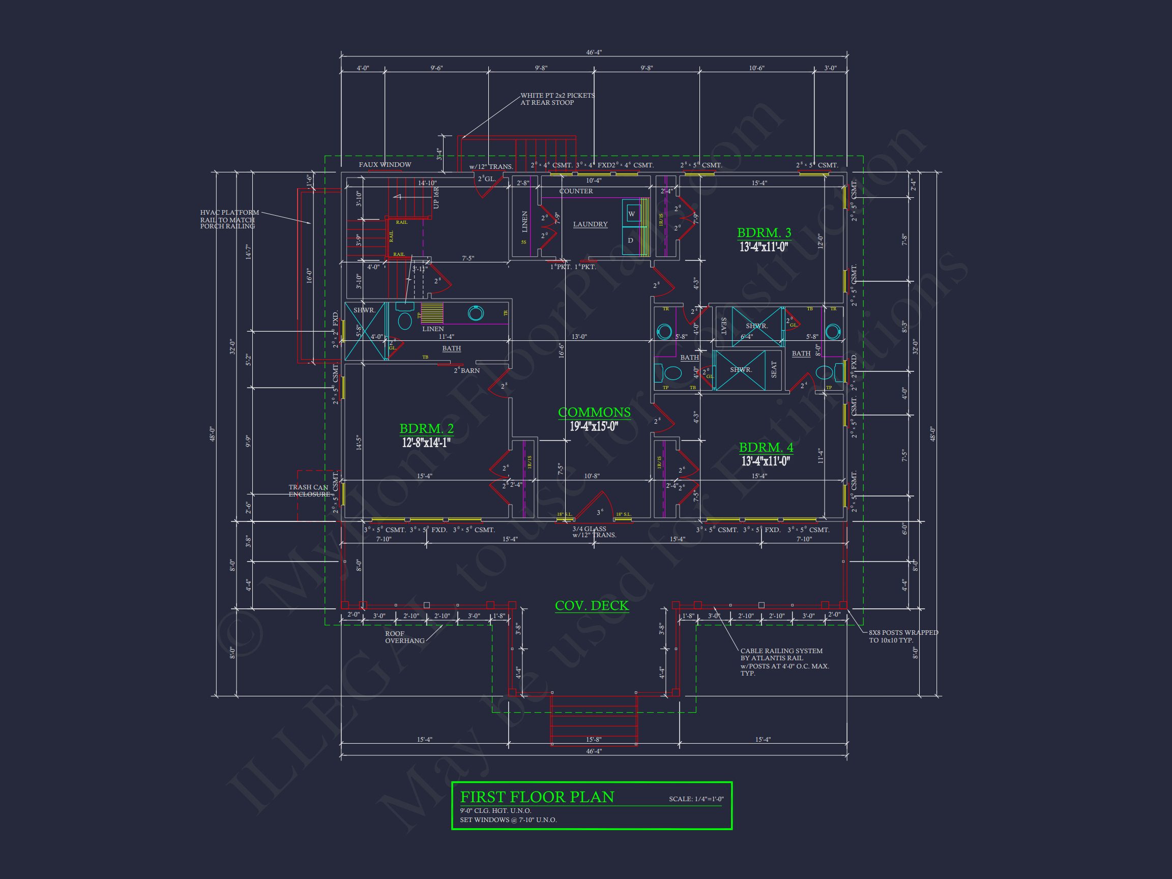 Custom Garage and Cart CAD Blueprint – 3-Bay Architectural Design