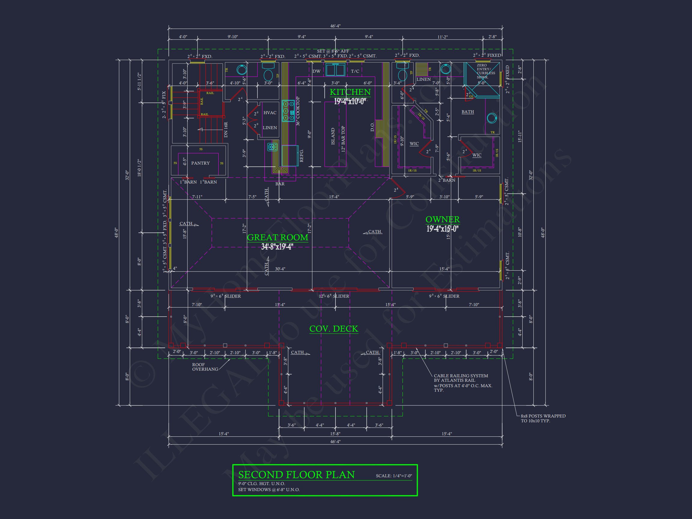Custom Garage and Cart CAD Blueprint – 3-Bay Architectural Design