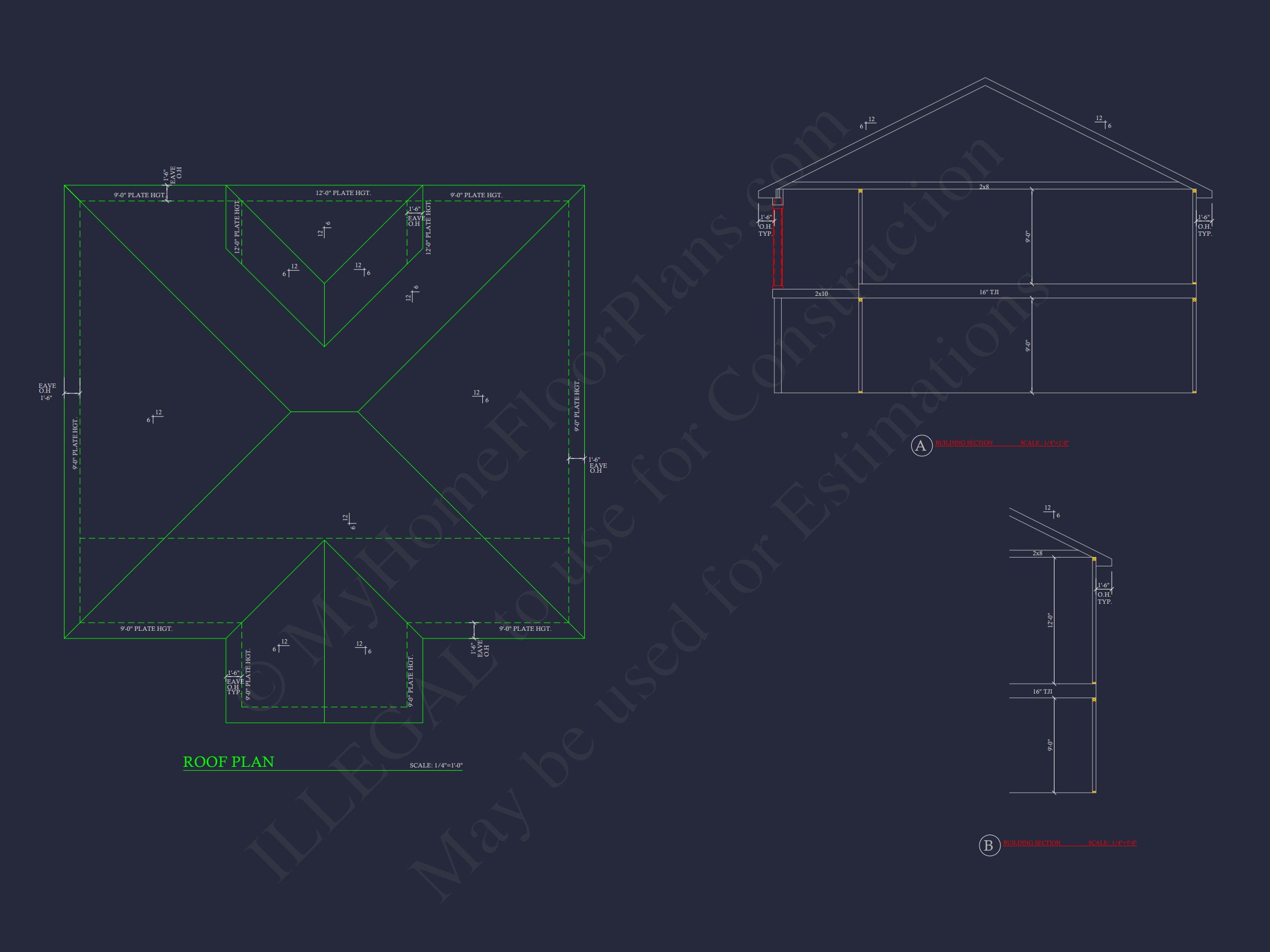Custom Garage and Cart CAD Blueprint – 3-Bay Architectural Design