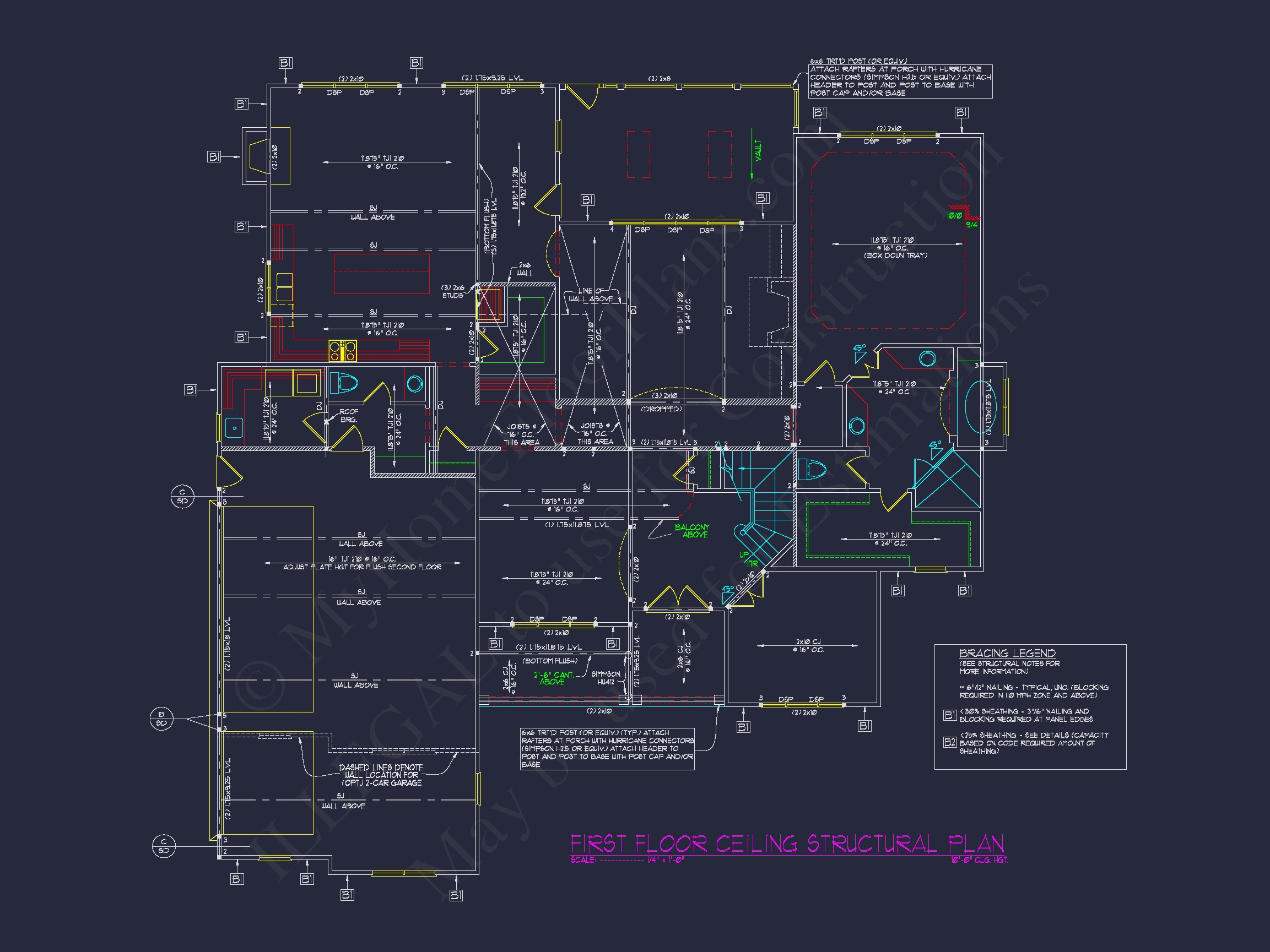 Custom Home Blueprint with 2-Story Plan and Modern Designs