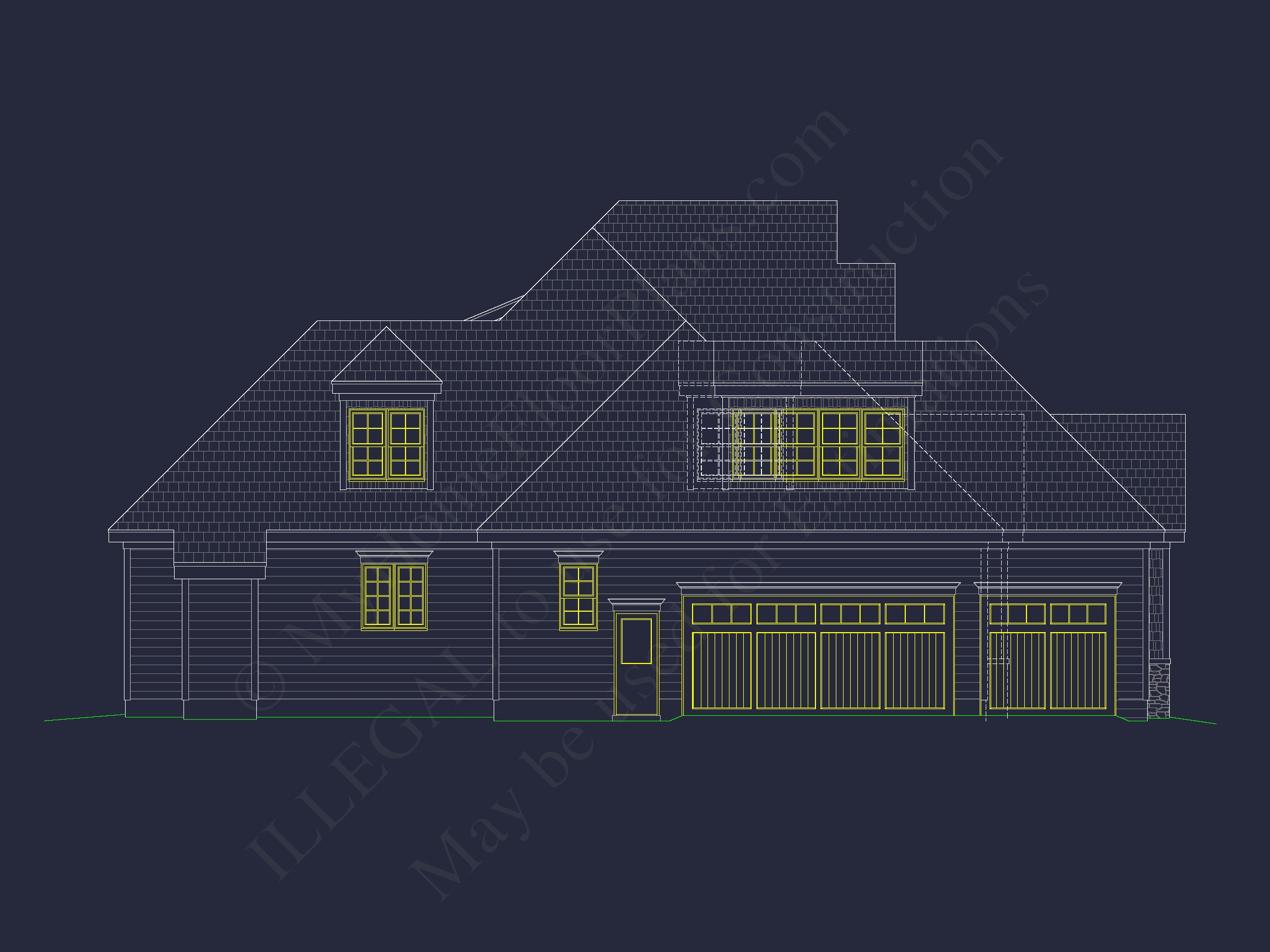 Custom Home Blueprint with 2-Story Plan and Modern Designs