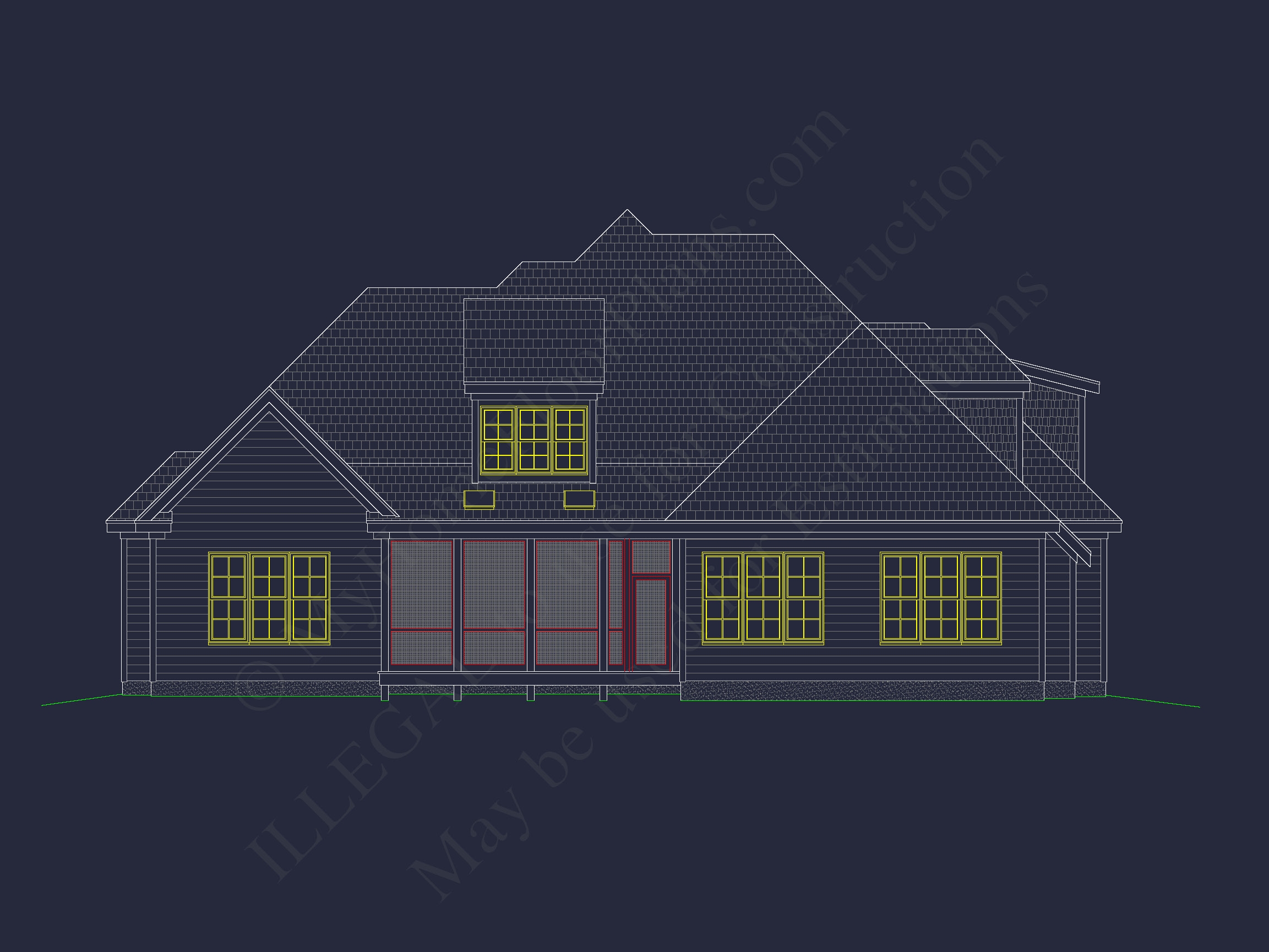 Custom Home Blueprint with 2-Story Plan and Modern Designs