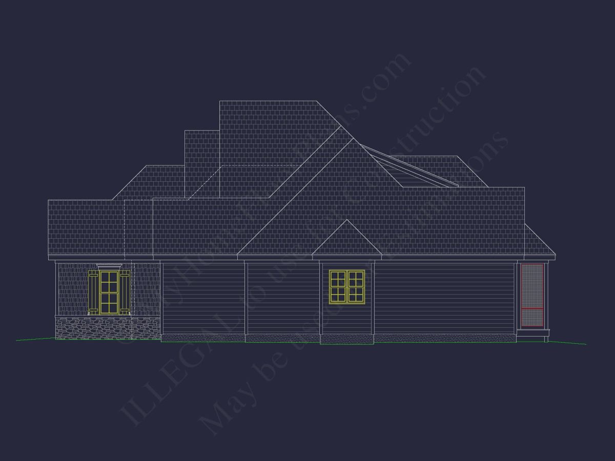 Custom house Blueprint with 2-Story Plan and Modern Designs
