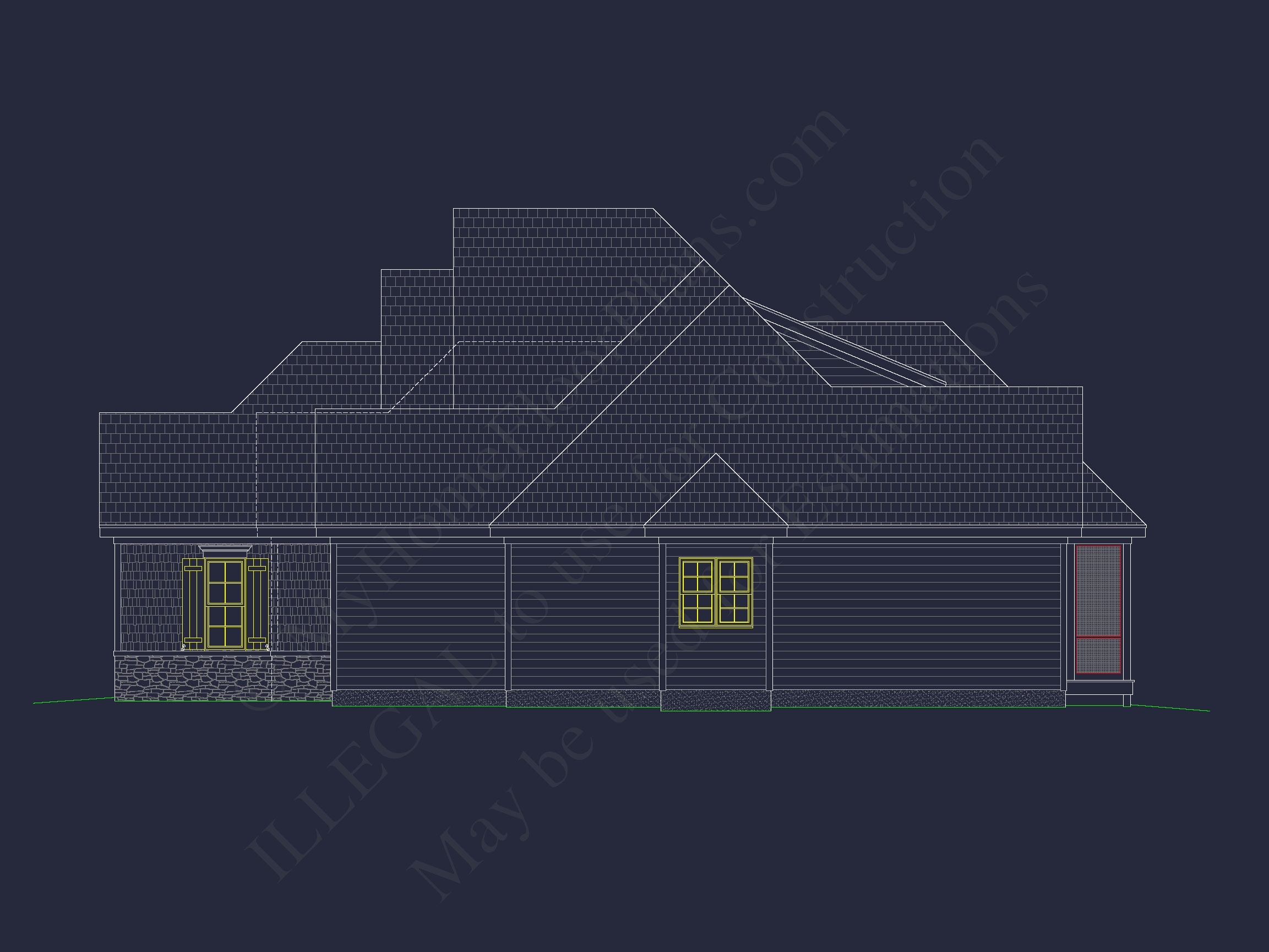 Custom Home Blueprint with 2-Story Plan and Modern Designs