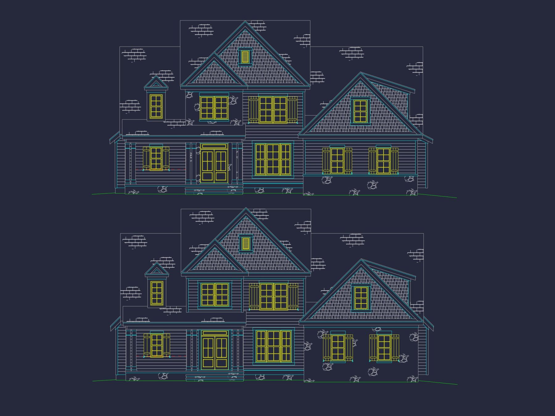 Custom house Blueprint with 4 Beds, 3 Baths & Floor Plan Designs