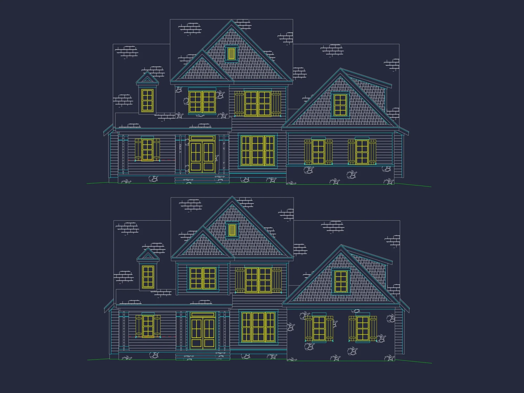 Custom house Blueprint with 4 Beds, 3 Baths & Floor Plan Designs