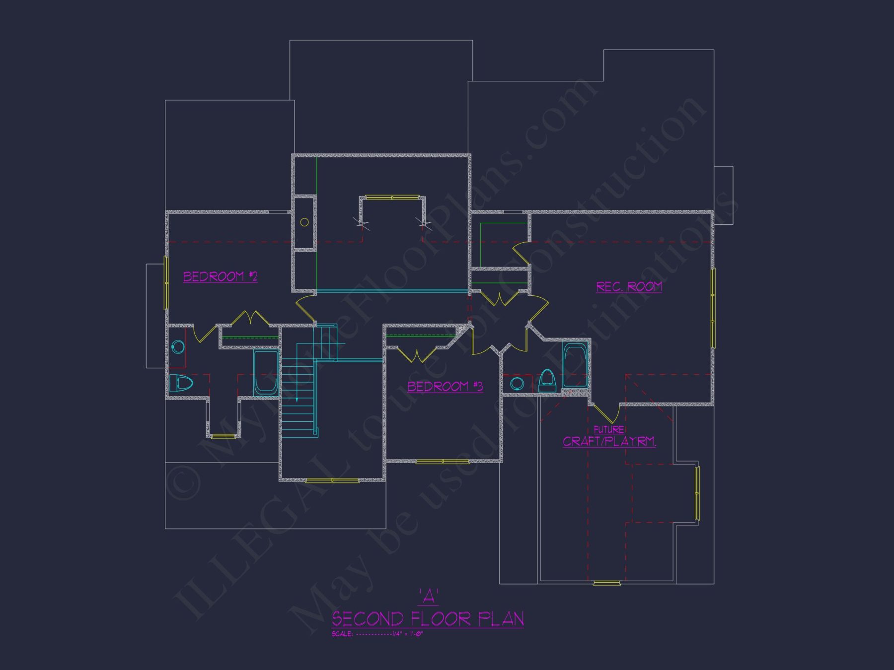 Custom house Blueprint with 4 Beds, 3 Baths & Floor Plan Designs