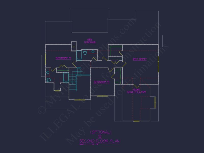 Custom house Blueprint with 4 Beds, 3 Baths & Floor Plan Designs