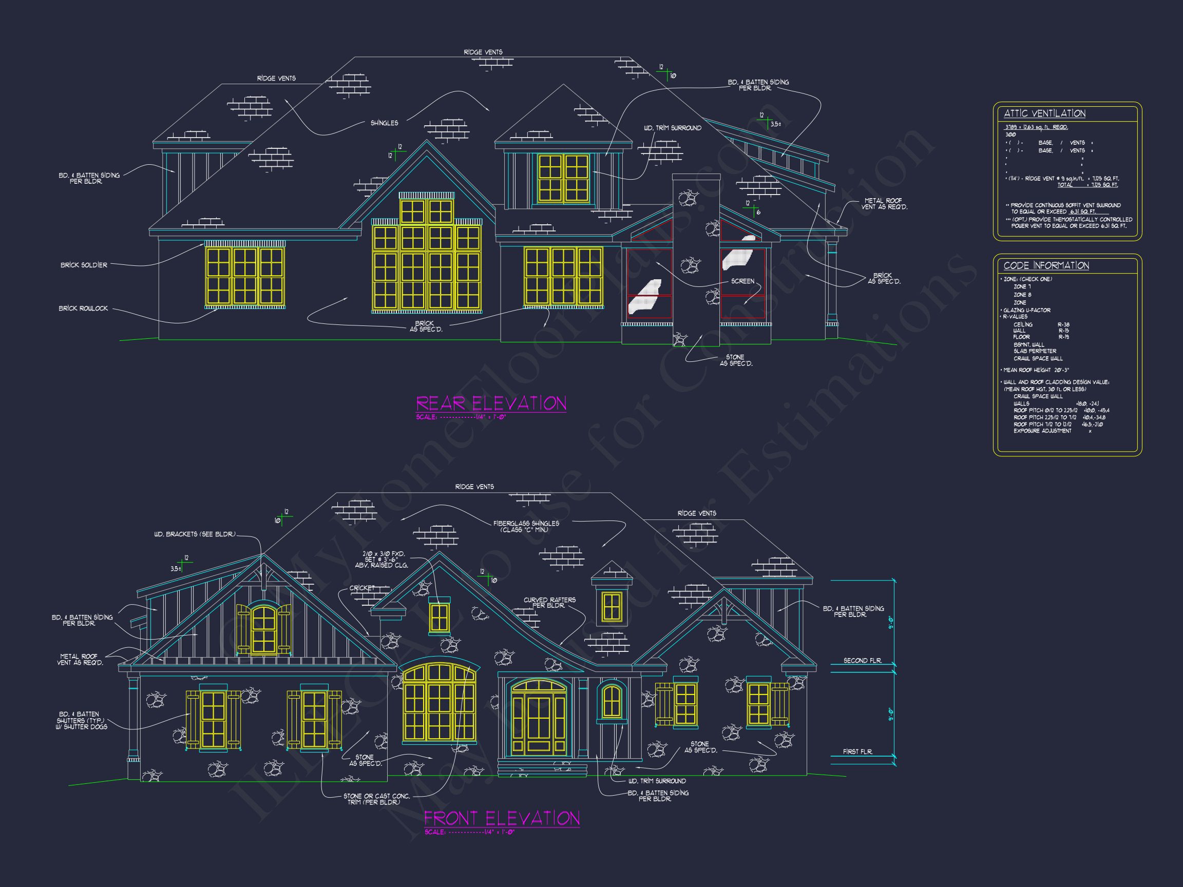 Custom house Blueprint with 4 Beds,4.5 Baths,Open Floor Plan Designs