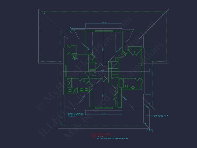 Custom house Blueprint with 5 Beds, Open Floor Plan — CAD Designs