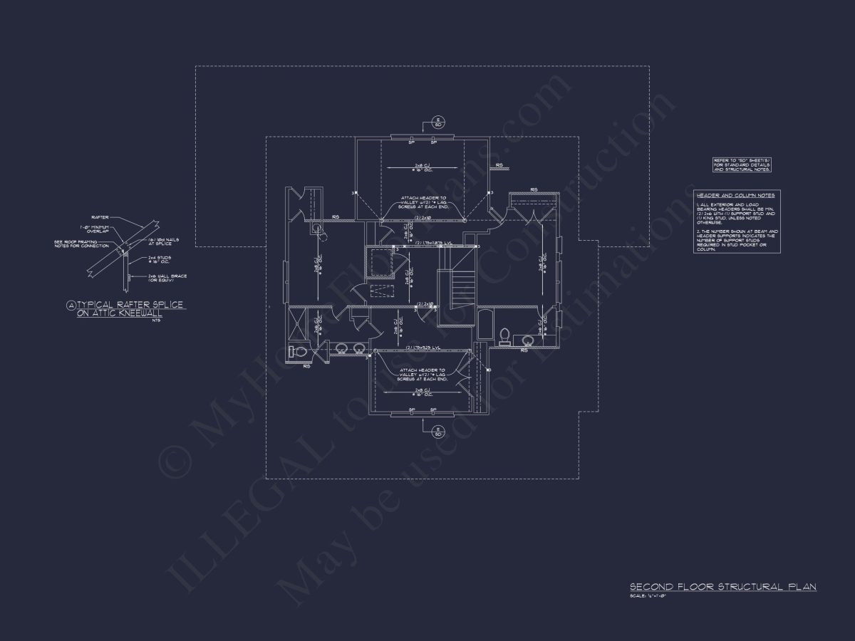 Custom house Blueprint with 5 Beds, Open Floor Plan — CAD Designs
