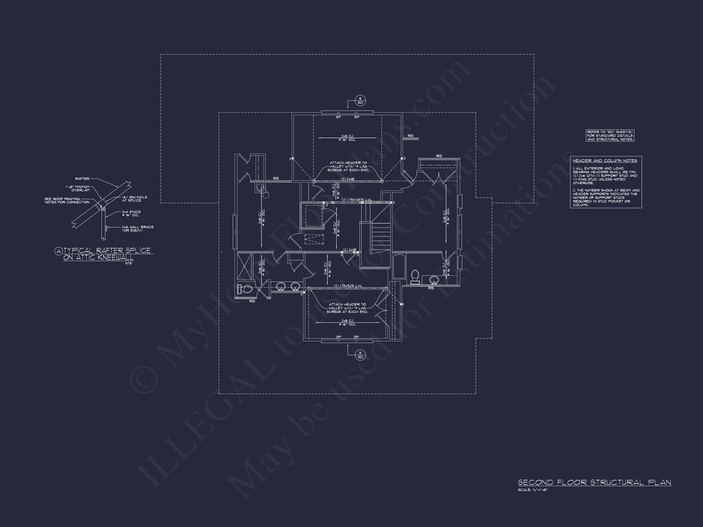 Custom house Blueprint with 5 Beds,Open Floor Plan — CAD Designs