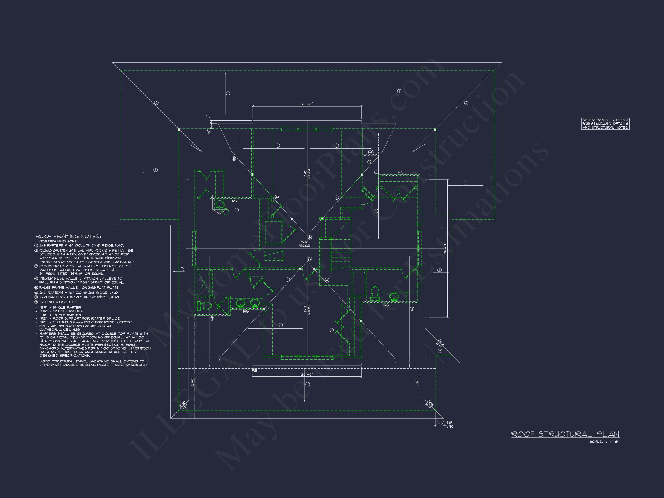 Custom house Blueprint with 5 Beds,Open Floor Plan — CAD Designs