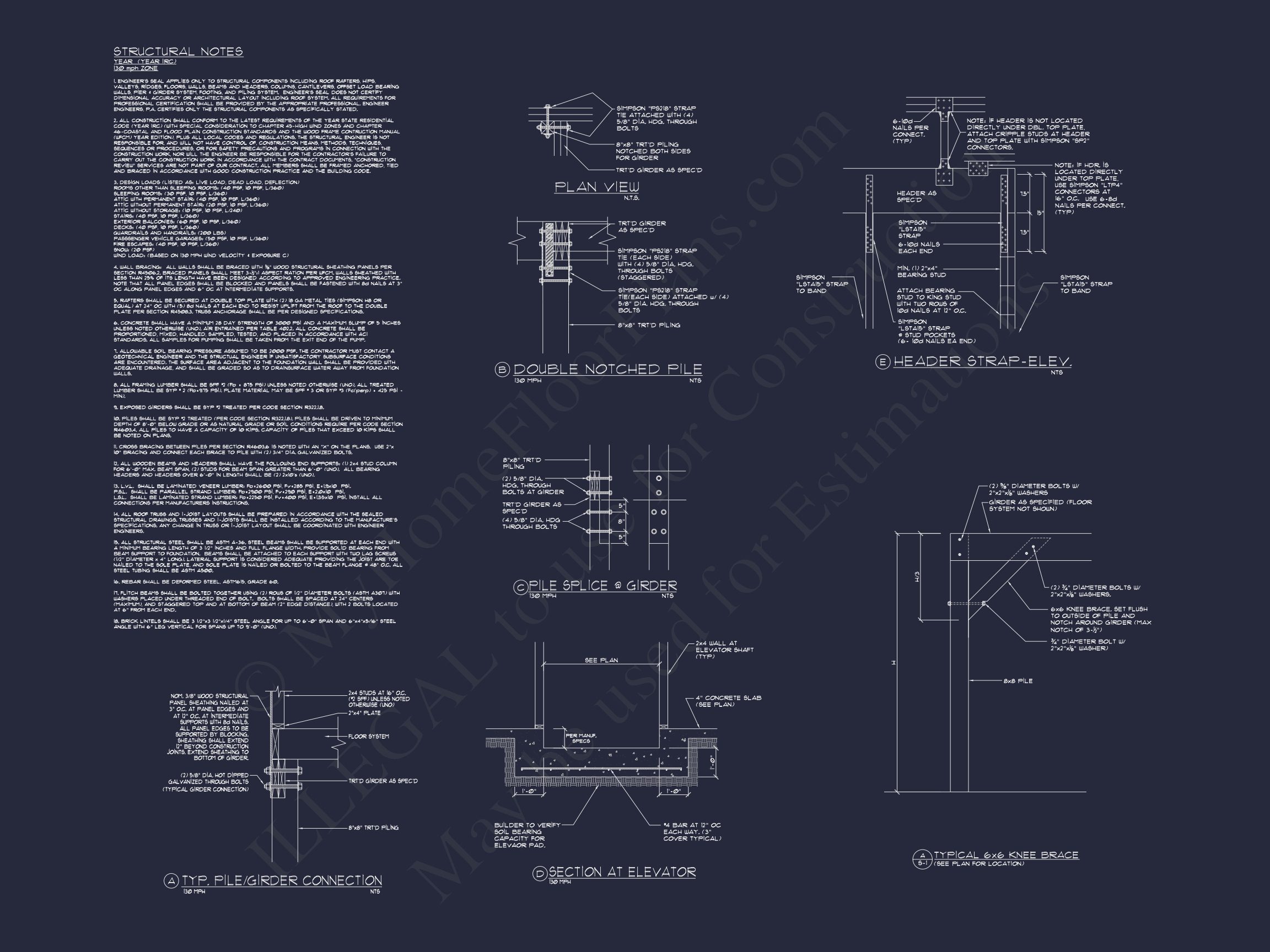 Custom house Blueprint with 5 Beds,Open Floor Plan — CAD Designs