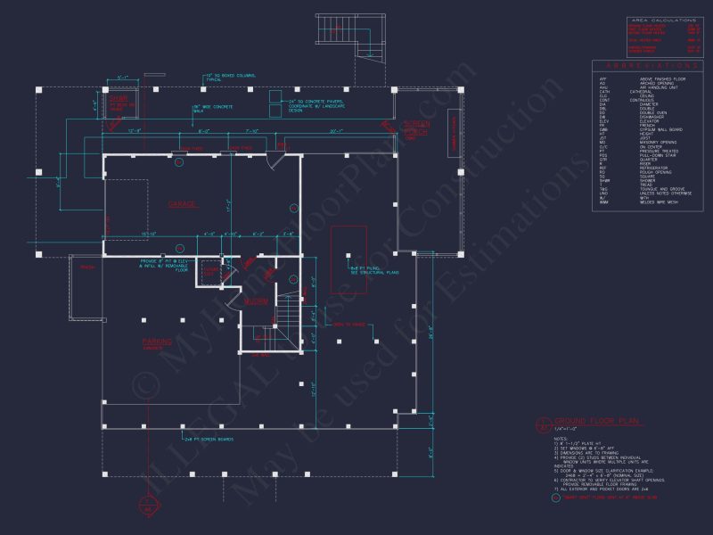 Custom house Blueprint with 5 Beds, Open Floor Plan — CAD Designs