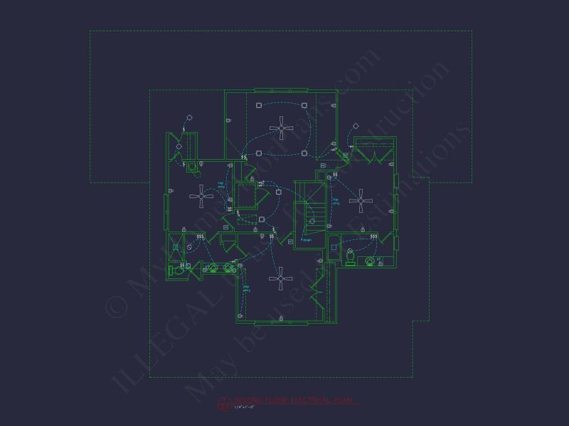 Custom house Blueprint with 5 Beds, Open Floor Plan — CAD Designs