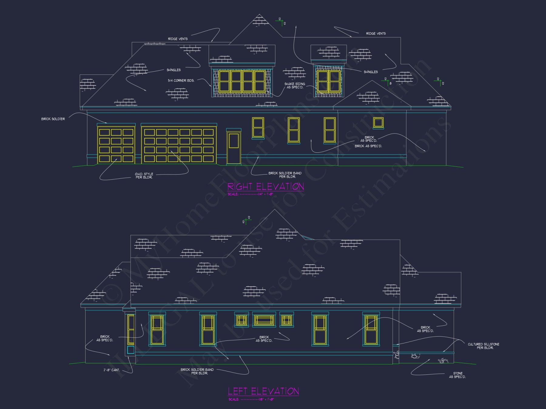 Custom house Floor Plan: 2-Story, 4 Bedroom, CAD Designs