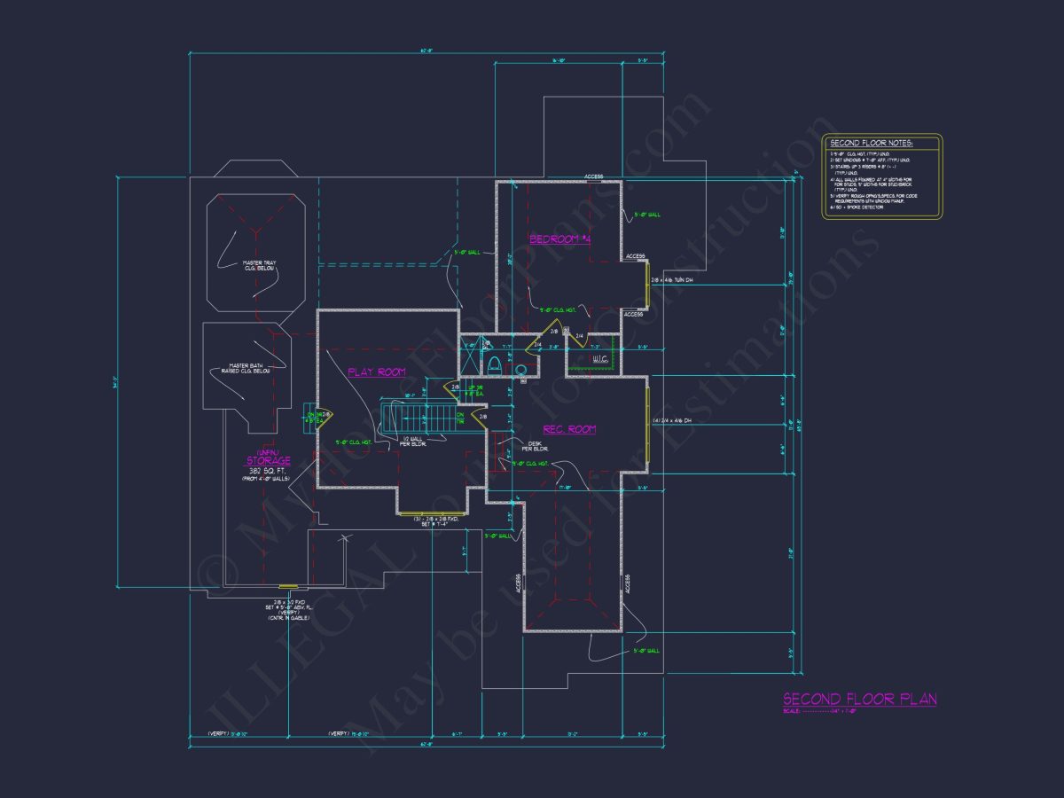 Custom house Floor Plan: 2-Story, 4 Bedroom, CAD Designs